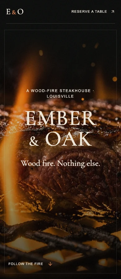 EMBER & OAK on mobile
